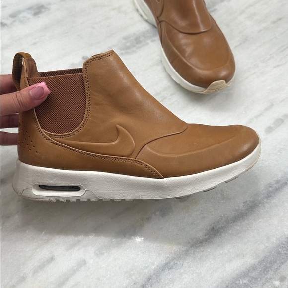 Brown Leather Slip-On Nike Sneakers - Picture 2 of 5